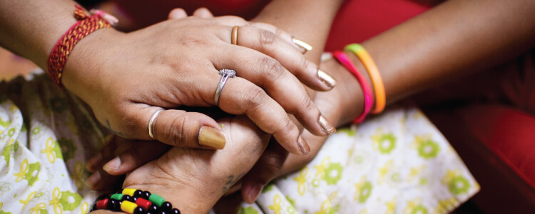 Nepal holding hands